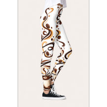 Leggings com Estampa de Café para Amantes de Café
