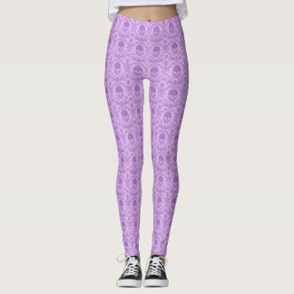 Leggings com Estampa de Caveira Gótica Barroca Pas