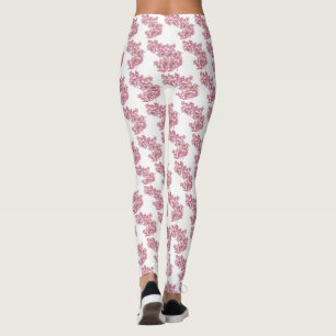 Leggings com Estampa de Flores de Lírio Funky Kudu