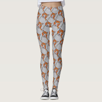 Leggings com estampa de gato