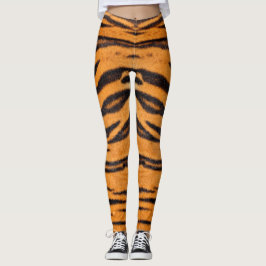 Leggings com estampa de leão laranja