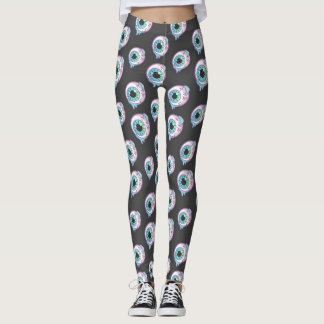 Leggings com Estampa de Olho Pastel Gótico Doce