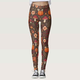 Leggings com Estampa de Outono