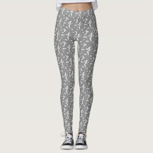 Leggings com estampa de pássaros caprichosos voand
