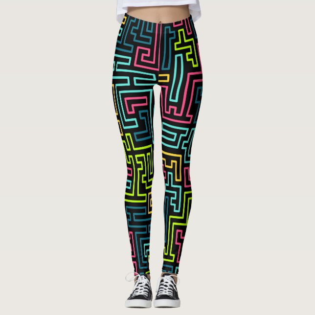 Leggings com Estampa dos Anos 80 na Moda (Frente)