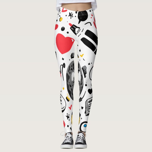 Leggings com Estampa Floral Total (Frente)