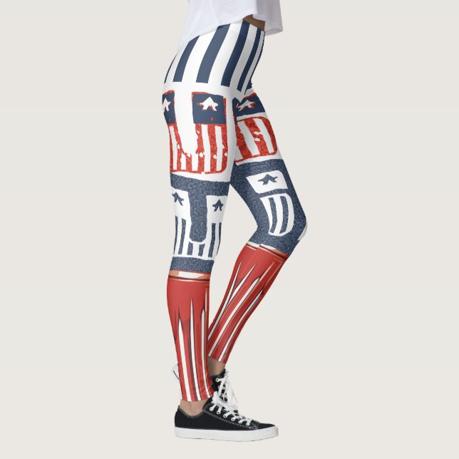 Leggings com Estilo de Bandeira "EUA" para 4 de Ju (Direita)