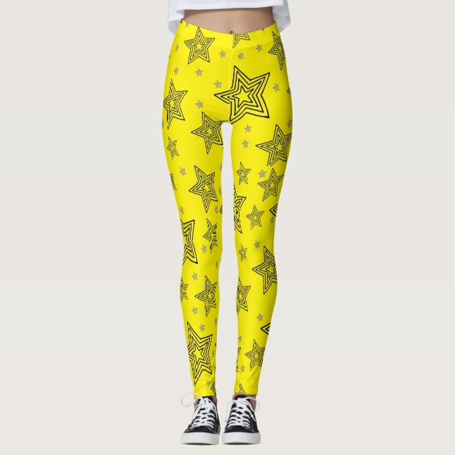 Leggings com Estrela Amarela (Frente)