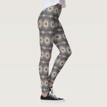 Leggings com Faixa de Folclore Petrificado