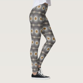Leggings com Faixa de Folclore Petrificado