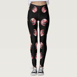 Leggings com Impressão de Arte Espiral Abstrata In