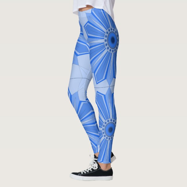 Leggings com legal arte azul (Esquerda)