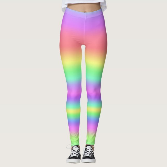 Leggings com Listras Pastel (Frente)