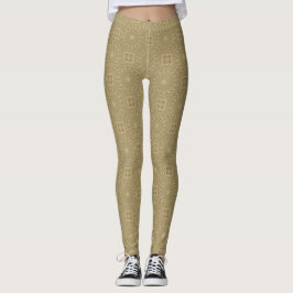 Leggings com Medalhões de Pedra Talhada