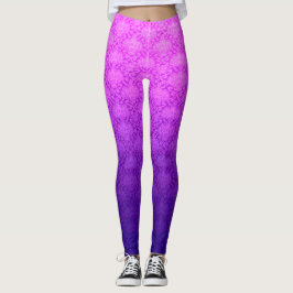 Leggings com motivo batik e graduações rosa e azul