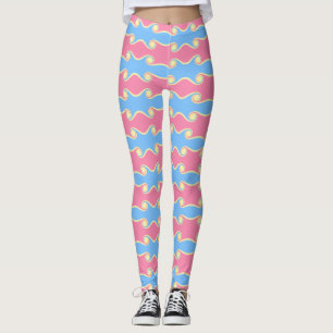Leggings com Ondas Abstratas Giratórias em cores p