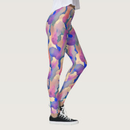 Leggings com Padrão de Aquarela