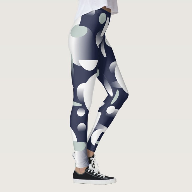 Leggings com Padrão de Arte Abstrata Futurista (Direita)