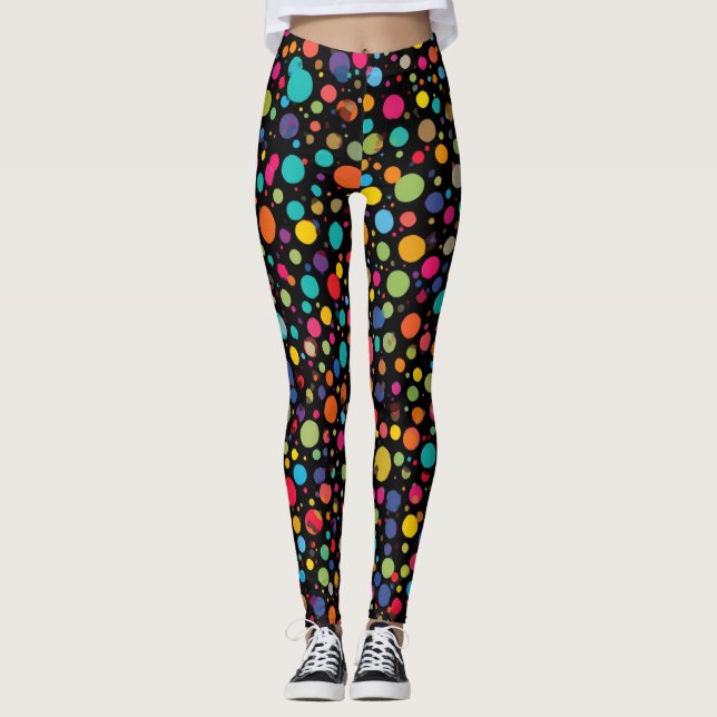 Leggings com Padrão de Bolinhas (Frente)