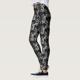 Leggings com Padrão de Esqueleto Assustador de Hal