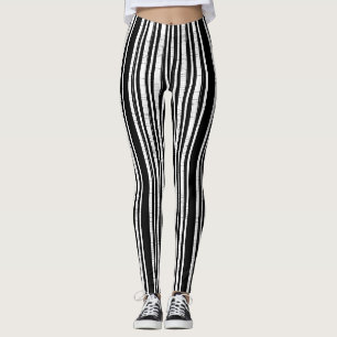 Leggings com Padrão de Listras Verticais