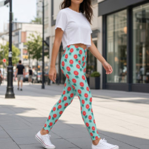 Leggings com Padrão de Margarida Fofa