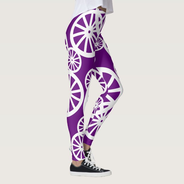 Leggings com padrão de roda incrível em círculo (Direita)