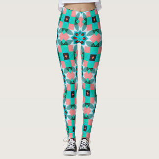 Leggings com Padrão Mediterrâneo Moderno