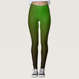Leggings com padrão verde de fibra de carbono pret
