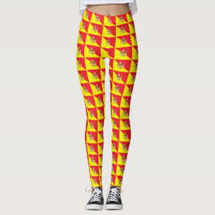 Leggings com pavilhão da Sicília, Itália
