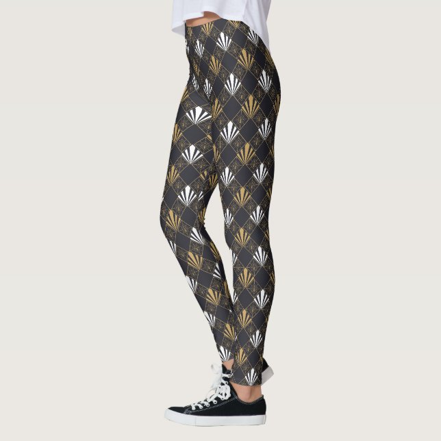 Leggings com pernas de leque Art Déco moderno pret (Esquerda)
