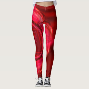 Leggings com Royal Red Mandala - Prontos para o Ro