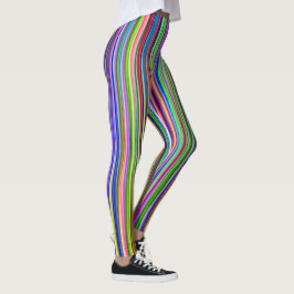 Leggings com tiras multicores