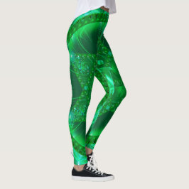 Leggings com um belo Mandala Verde