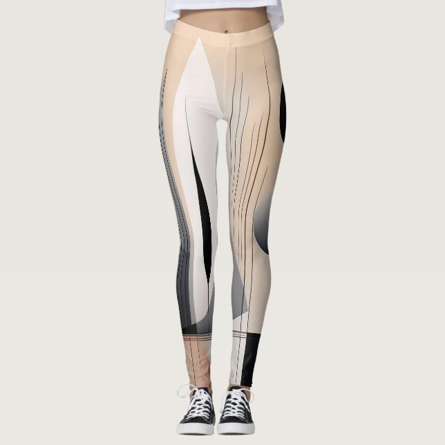 Leggings com um design moderno refletindo simplici (Frente)