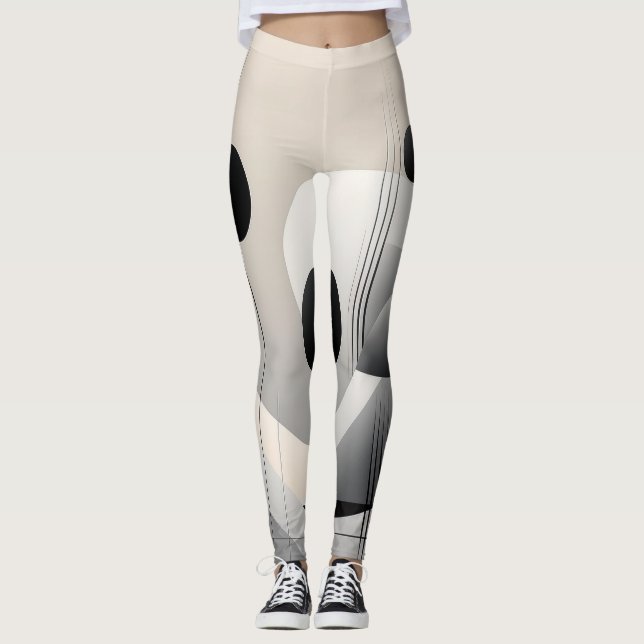 Leggings com um design moderno refletindo simplici (Frente)