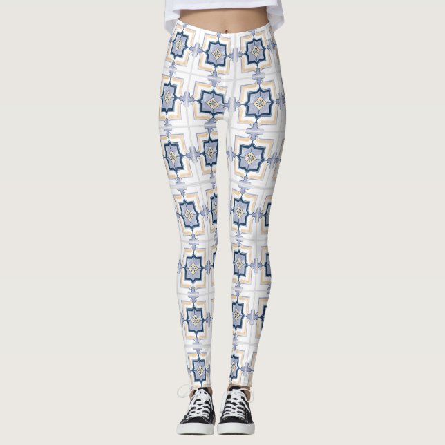 Leggings com um padrão geométrico (Frente)