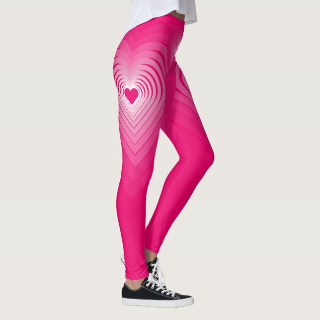 Leggings cor-de-rosa com coração (Direita)