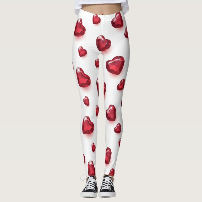 Leggings coração cravejado (Frente)