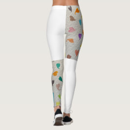 Leggings Corações Meia Impressos