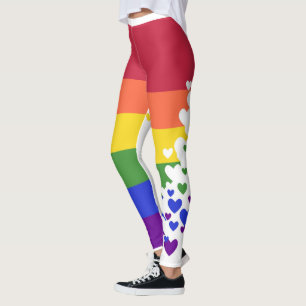 Leggings - Corações Voadores de Sinalizador LGBTQI