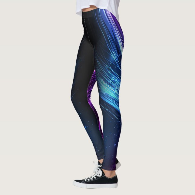Leggings Cosmic Light Streaks (Esquerda)
