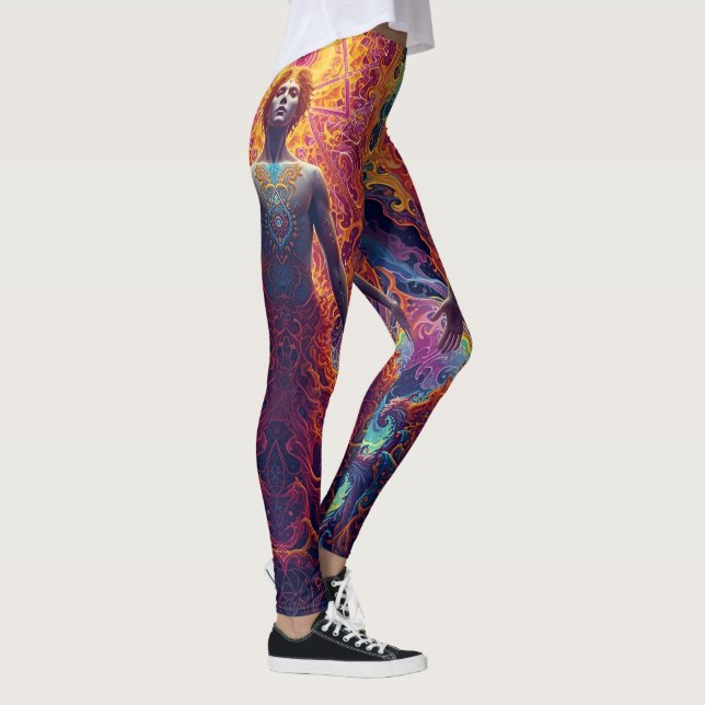 Leggings Cósmicas De Renascimento - Ar Visionário  (Direita)