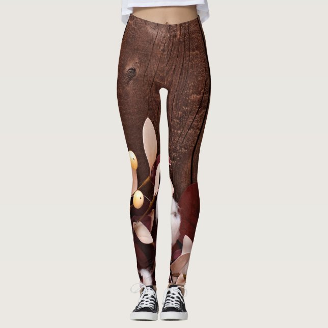 Leggings Cotton Branch em Madeira Escura Stem C (Frente)