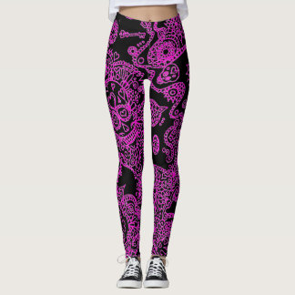 Leggings Crânio Açucarado
