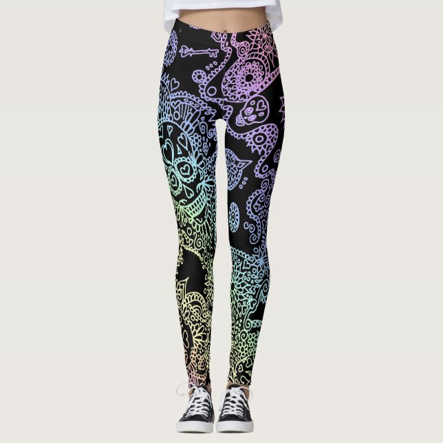 Leggings Crânio Açucarado (Frente)
