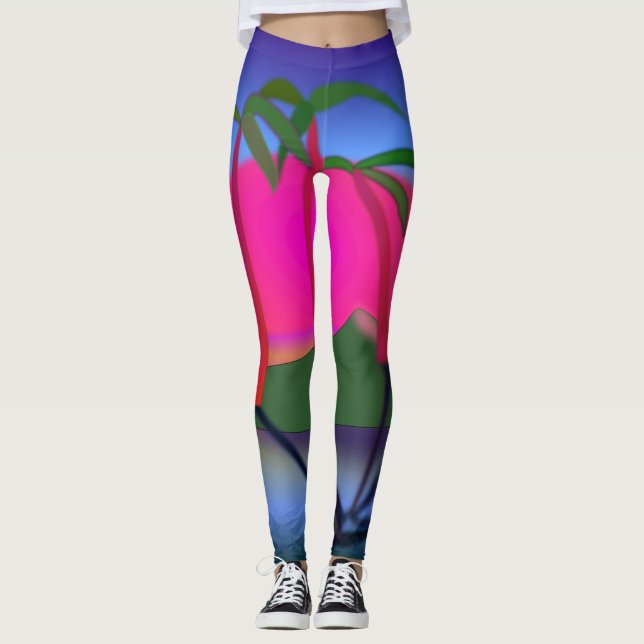Leggings da árvore palma (Frente)