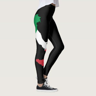 Leggings da Bandeira da Itália - Verde Branco Verm