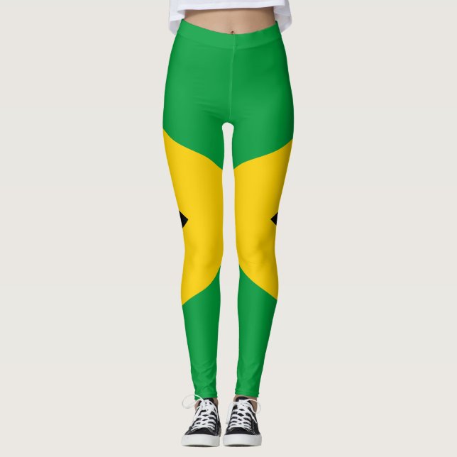 Leggings da bandeira jamaicana (Frente)