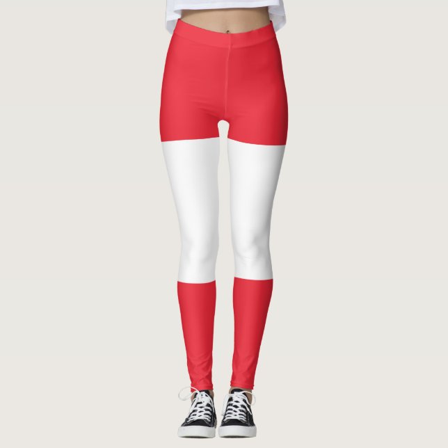 Leggings da Bandeira Patriótica Austríaca (Frente)